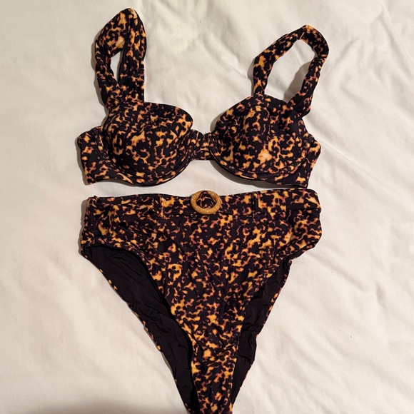 WeWoreWhat Other - We Wore What Leopard Print Bikini Set